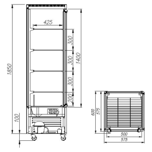 Витрина кондитерская Carboma D4 VM 400-1 (R400C Carboma Люкс) (1/2 цвет по схеме) - Изображение 2