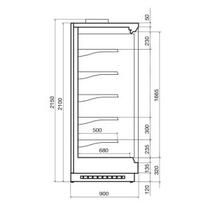 Горка холодильная Dazzl Vega DG 090 H210 375 - Изображение 3