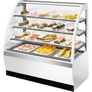 Витрина кондитерская Chilz VETE LUX 130 белый глянец, шлифованная нержавейка