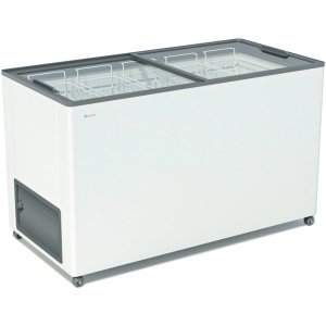 Ларь морозильный с прямым стеклом Frostor F 400 С серый