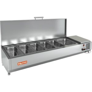 Витрина холодильная для ингредиентов HICOLD VRTU 1485 к PZE3 (1/3)