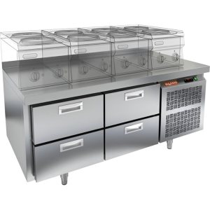 Стол морозильный HiCold GN 22/BT LT SH О под тепловое оборудование