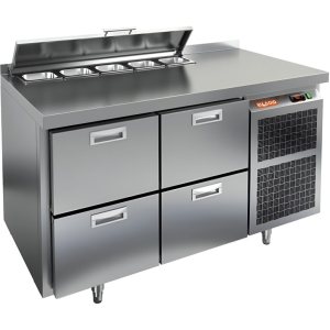 Стол холодильный для салатов HiCold SL2-22GN (1/6) с крышкой