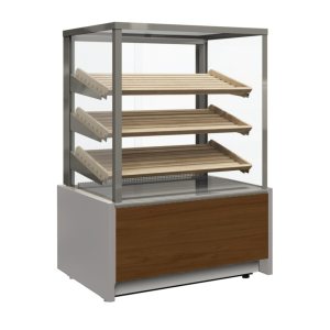 Витрина кондитерская Carboma KC70 N 0,6-1 Light Bread Паттерн (0108 Темный дуб) хлебная, со стеклом
