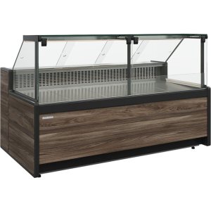 Витрина холодильная Carboma GC111 VM 2,0-1 (1008 Темный дуб) (динамика, без боковин)