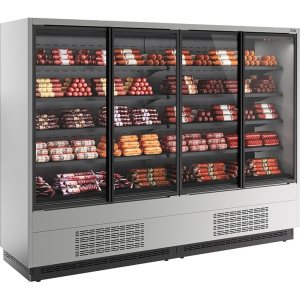 Горка холодильная Carboma FC20-07 VV 2,5-1 0300 STANDARD фронт X1 (версия 2.0) (9006-9005) (бок металл)