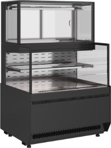 Кондитерская витрина Carboma KC70 VV/SH 0,9-2-1 Standard (версия 2.0) боковина ступенька (9005-0430)