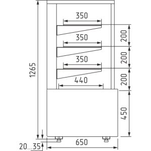 Витрина кондитерская Carboma KC70 N 0,6-1 Light Паттерн (0105 Венге) нейтральная - Изображение 2